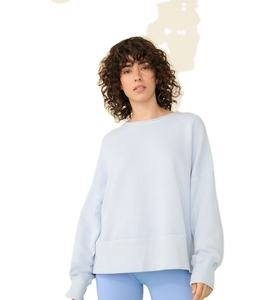 Sweat-shirt personnalisé de couleur unie de grande taille de meilleure qualité pour les femmes Sweat-shirt confortable à manches longues pour femmes - Product Image 1