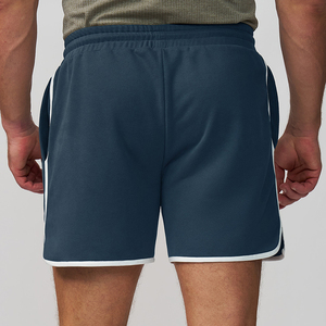 Shorts de sport pour homme PASUXI, couleur unie, respirant, en coton, taille mi-haute, avec cordon de serrage, légers, pour la course à pied et la remise en forme - Product Image 2