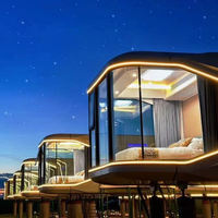 Villa Prefabbricata Moderna a Capsula Spaziale, Portacabin Commerciale Resistente al Vento con Strutture Abitative Complete
