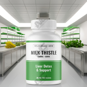 อาหารเสริมสมุนไพร ผลิตภัณฑ์เสริมอาหารเพื่อสุขภาพสำหรับผู้ใหญ่ บำรุงตับ แคปซูลมิลค์ทิสเซิล ช่วยทำความสะอาดตับ - Product Image 1