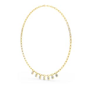 Collier Éblouissant en Diamant de Laboratoire Taille Émeraude, Modèle Paperclip, 18 Pouces - Product Image 1