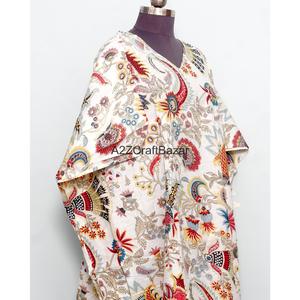 ชุดเดรสยาวแม็กซี่ผ้าฝ้ายอินเดียพิมพ์ลายสวยงาม 100% สำหรับผู้หญิง สวมใส่สบายๆ ในฤดูร้อน ลายพิมพ์บล็อกแบบดั้งเดิม เป็นมิตรกับสิ่งแวดล้อม - Product Image 5