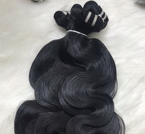ผมมนุษย์แบบ100% ม้วนเป็นลอนสำหรับต่อผมแบบผูกเชือกธรรมชาติสองชั้น - Product Image 6