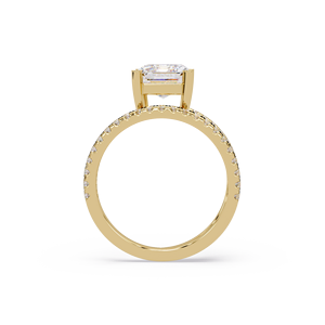Emerald Cut Lab Grown Diamond <b>Ring</b> IGI Certified 1CT 2CT 3CT 14k Gold Open Wrap <b>Ring</b> for Women Wedding Band <b>Rings</b> Wholesale - Product Image 3