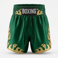Shorts de boxe en vert nuit profond, conçus pour la boxe, tout en maintenant une énergie maximale lors de longues séances.