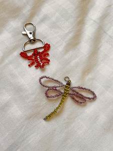 Artisan Crafted Embroidery Beaded Keychain Decorative Handmade <b>Key</b> <b>Ring</b> for <b>Bags</b> Backpacks and Purses - Product Image 4
