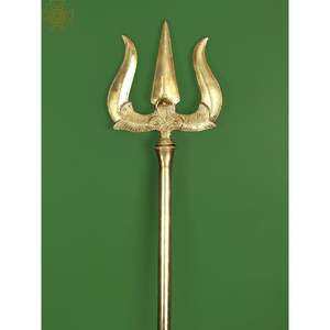 Estatua de Trishakti Yantra Tallada en Cuerno de Búfalo con Acabado Dorado Antiguo, Duradera, para Decoración Religiosa del Hogar, con Símbolo Swastik Om - Product Image 6