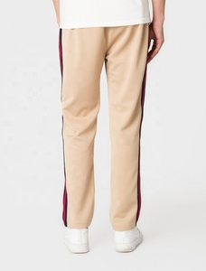 Pantalon de survêtement décontracté en polyester pour homme, taille mi-haute, coupe ample, style urbain, avec bande latérale, logo personnalisé, confortable - Product Image 2