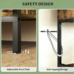 Mobiletto Rustico Marrone con Ripiani e Organizzatore per Posate, Compatibile con Armadietti da Cucina - Product Image 4