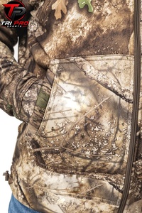 Chaqueta de Camuflaje con Capucha para Hombre, Chaqueta de Soft Shell de Manga Larga, Transpirable, para Caza, Otoño, Aire Libre - Product Image 5