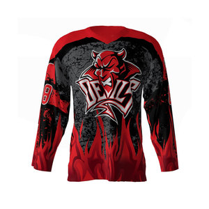 Camisetas de Hockey sobre Hielo Sublimadas Personalizadas con Logotipo del Equipo, Opciones de Sublimación y Sarga, Fabricante de Uniformes de Hockey sobre Hielo OEM - Product Image 1