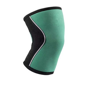 Rodillera de neopreno verde ligera antideslizante con estabilizadores laterales de rótula abierta para levantamiento de pesas, entrenamiento y alivio del dolor articular - Product Image 1