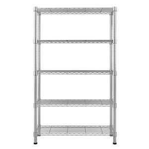 Scaffale in Ferro Cromato a 5 Ripiani 180*90*35mm, Unità di Scaffalatura Resistente ed Elegante - Product Image 5