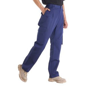 Pantaloni da Lavoro Ignifughi da Uomo 9 oz 100% Cotone, Multitasche, Taglia XL, Vita Elastica, Rinforzati Antistrappo STI - Product Image 1
