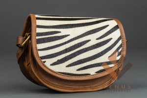 Sac à main en cuir marron véritable 100% pour femmes sac à bandoulière imprimé animal Style tailles personnalisées pour la mode estivale - Product Image 3