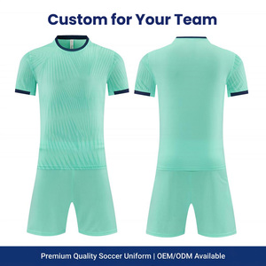 Ensemble de maillots de football personnalisés pour hommes, blanc et marine, uniforme de football sublimé, kit d'équipe, manches courtes, col rond, coupe athlétique - Product Image 2