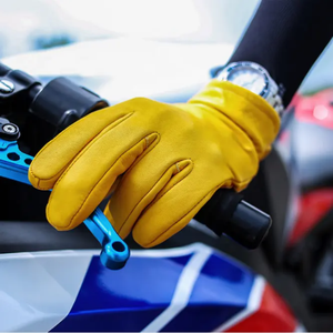 Gants de moto imperméables à écran tactile, gants de moto à doigts entiers, gants de course en cuir pour hommes - Product Image 1