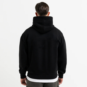 Sweat-shirt à capuche ample en coton épais pour homme, imprimé sur mesure, hiver, OEM - Product Image 3