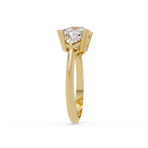 Fine Jewelry 14K Pure Gold <b>Cushion</b> Cut Three Stone Lab Grown Diamond 2.00 ct IGI CERTIFIED <b>Ring</b> For Womens jewelry <b>wedding</b> <b>Rings</b> - Product Image 4
