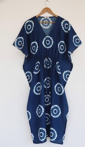 Nouvelle Arrivée Kaftan Fait Main en Coton Écologique, Robe Longue Kimono Tie-Dye, Kaftans de Demoiselle d'Honneur Pleine Longueur - Product Image 3