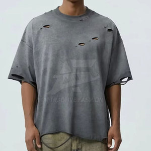 Camiseta de Hombre Desgastada de Algodón y Poliéster al por Mayor, la Más Vendida en Línea, a Bajo Precio - Product Image 2