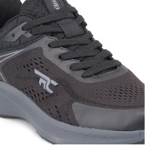 Black Lace Up Runners <b>for</b> <b>Men</b> Low Ankle Athletic Footwear Breathable Sports Sneakers Flexible Sole <b>for</b> Fitness and Jogging - Product Image 6