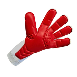 Football Goalkeeper Gloves Red White PU Leather Full <b>Finger</b> Non Slip Breathable Adjustable Wrist <b>Strap</b> Unisex Sports Gear - Product Image 6