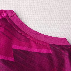 Ensemble short et maillot de football unisexe rose à imprimé géométrique, sans manches, respirant, anti-humidité, taille élastique durable, en polyester - Product Image 3