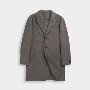 OEM Service Design Your Own Logo <b>Men's</b> Woolen Polyester/Wool Trench Coats High Quality Turn-down Collar Wool Coat - Product Image 5