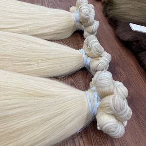 Top qualité doux lisse plus mince russe #60 cheveux Machine trame pas de retour cheveux Double dessiné trame Extensions de cheveux - Product Image 6