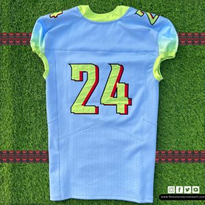 เสื้อฟุตบอลอเมริกันแบบซับลิเมชั่นคุณภาพสูงสั่งทำพิเศษ รุ่นใหม่ขายดี ขนาดผู้ใหญ่ พร้อมบริการ OEM - Product Image 3