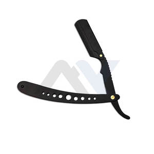 Nueva Navaja de Afeitar Profesional Plegable de Acero Inoxidable con Diseño Ergonómico, Navaja Manual Shaivite con Cuchilla Única - Product Image 1