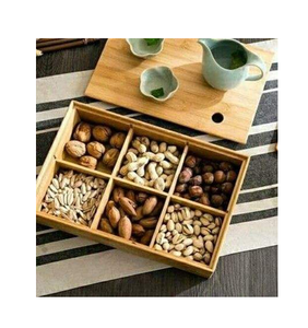 Boîte de rangement en bois pour collations avec couvercle, idéale pour servir des fruits secs lors de fêtes et pour l'artisanat décoratif, durable, moderne et à bas prix - Product Image 4