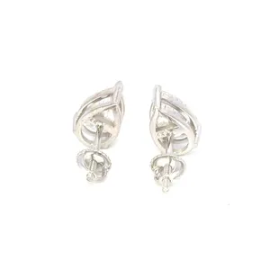 Pendientes de Diamantes Cultivados en Laboratorio, Corte Pera, 3.05 Quilates, Oro Blanco de 14k, G VS - Product Image 2