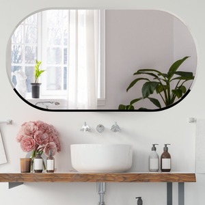 Scandinavian Frameless Beveled Asymmetrical Shape Bathroom <b>Wall</b> <b>Mirror</b> Modern Decorative Premium Glass <b>Mirror</b> Minima INDIAN - Product Image 2