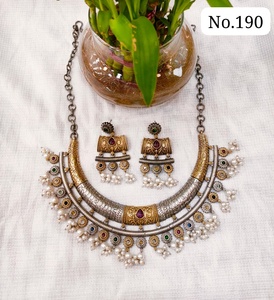 Collier Kunlan élégant plaqué or avec cristaux roses et perles d'imitation pour femmes, bijoux de mariage - Product Image 2