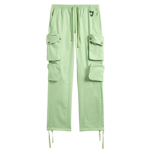 Pantalon cargo jogger léger de haute qualité 100 % coton, pantalon de survêtement ample et empilé en toile personnalisé, décontracté, 8 poches - Product Image 1