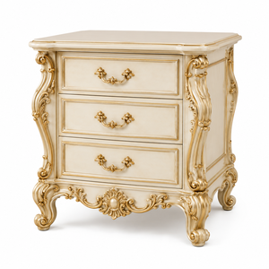 Prestigious Neapolitan Style Solid Teak Wood Hand Carved Gold <b>Frame</b> Victorian Sleigh <b>Bed</b> King <b>Size</b> - Product Image 4