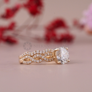 Luxury Design Lab Created Diamond <b>Rings</b> Round Cut Bridal Diamond <b>Rings</b> Set with IGI Certified from <b>Indian</b> Supplier & Manufacture - Product Image 2