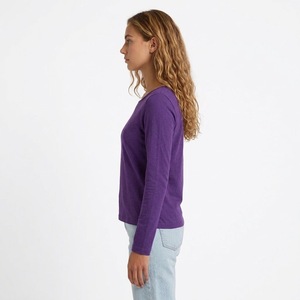 Camiseta Deportiva Hawk Eye en Oferta, Cuello Halter, Cuello en V, Holgada, Color Sólido, Suave y Transpirable, 100% Algodón, Manga Corta para Mujer - Product Image 2
