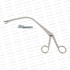 Pinzas para pólipos laríngeos Fraenkel con mandíbulas en ángulo y mango de anillo, instrumentos quirúrgicos ORL para micro laringoscopia de cuerdas vocales - Product Image 5