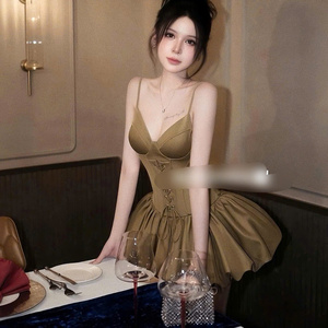 Robe longue élégante en soie naturelle tricotée pour femme, col polo, manches courtes, unie, simple, confortable, décontractée, formelle, teinte en fil, lavable - Product Image 5