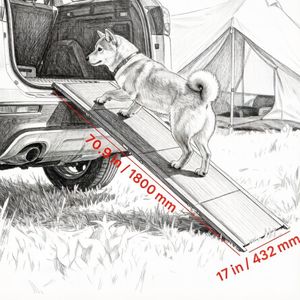 Rampa per Cani Resistente con Funzione Antiscivolo, Chiusura a Bottone Pieghevole per Uso Interno ed Esterno, Design alla Moda, Compatibile con Auto e Gatti - Product Image 2
