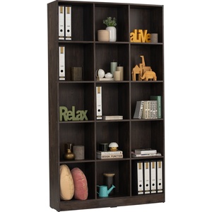 Étagère de rangement en bois foncé, bibliothèque autoportante pour la maison, le bureau ou la bibliothèque - Product Image 2