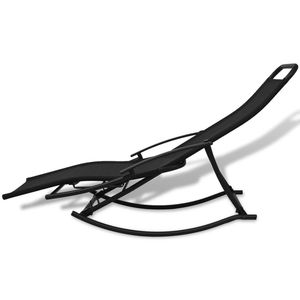 Sedia da Giardino Pieghevole Standard in Acciaio Nero - Product Image 5