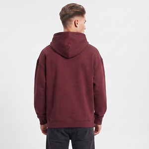Sweat à capuche homme en molleton de coton épais 400 GSM, coupe oversize, broderie effet vieilli, en tissu French Terry, idéal pour l'hiver - Product Image 2