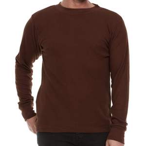 Custom Melange Long Sleeve Thermal T Shirt Premium Cotton OEM Apparel Manufacturer Private Label Wholesale Clothing - Product Image 2