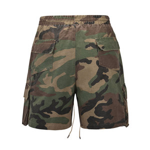 New Design High Quality Men Denim Camo Style Shorts Zipper Fly Eco-Friendly Customized Camo Print Denim Shorts For Men - Product Image 2