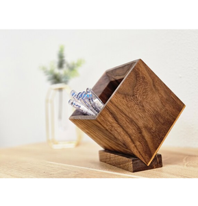 Wood Pen Holder Office Pen Holder Eco Friendly Office <b>Desk</b> Organizer <b>Simple</b> Makeup Storage Wooden Box Tabletop Pen Holder - Product Image 1