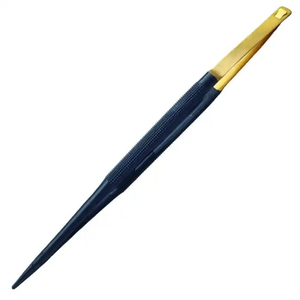 Porte-aiguille Castroviejo dentaire 18 cm en carbure de tungstène réutilisable, manuel, en acier inoxydable doré, instruments CE pour ponts osseux - Product Image 1
